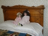 Blue Bedroom - Rosemary's dolls on bed